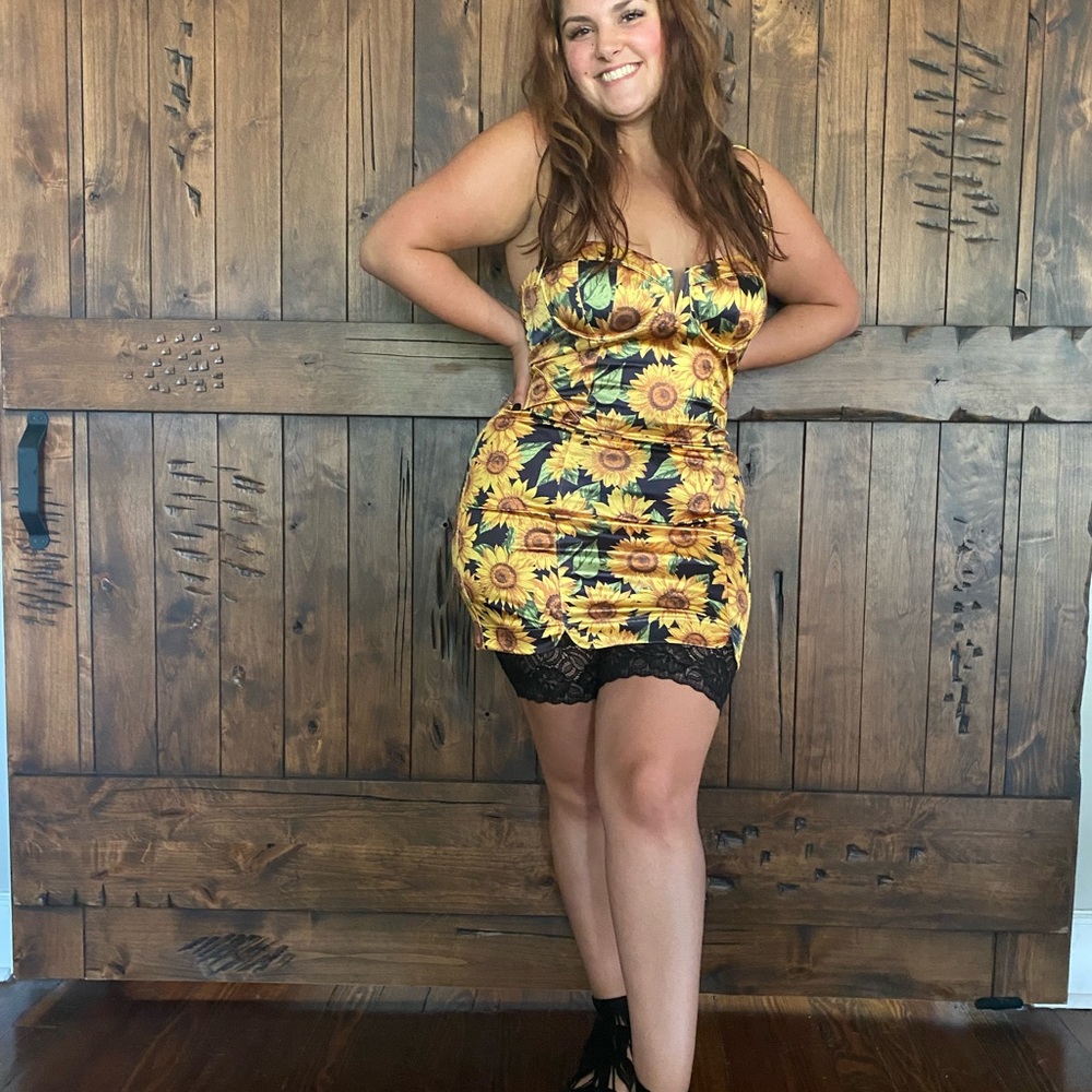 Sexy sunflower dress